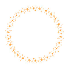 Vector stars frame. round border frames with star