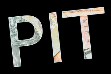 Tax return in Europe, Poland. How to Fill Out Your PIT Forms in Poland. A Photo of Polish Zloty...
