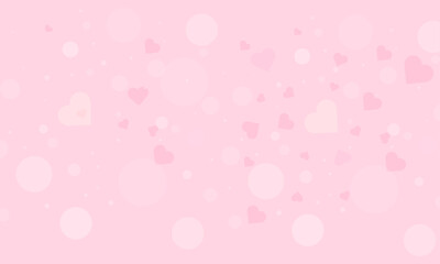 Valentine pink heart bokeh background