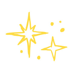 Fototapeta premium vector hand drawn sparkling star illustration