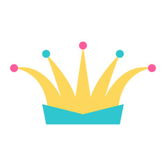 vector flat princess tiara on white background