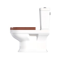 Lavatory pan isolated on a white background, bidet, 3D illustration, and CG render