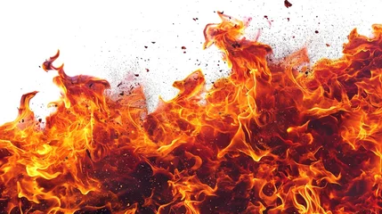 Foto op Plexiglas Realistic fire flame background. Fire flame © Eyepain