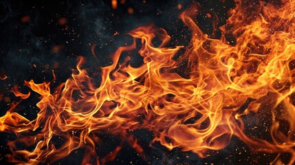 Fototapeta na wymiar Realistic fire flame background. Fire flame