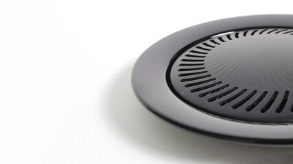 Korean BBQ grill pan with empty copy space for text isolated on a white background