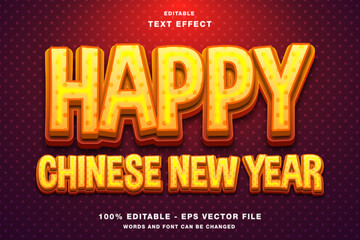 Happy Chinese New Year Editable Text Effect