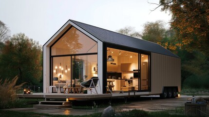 Fototapeta na wymiar tiny house plans designs ideas, in the style of seaside vistas