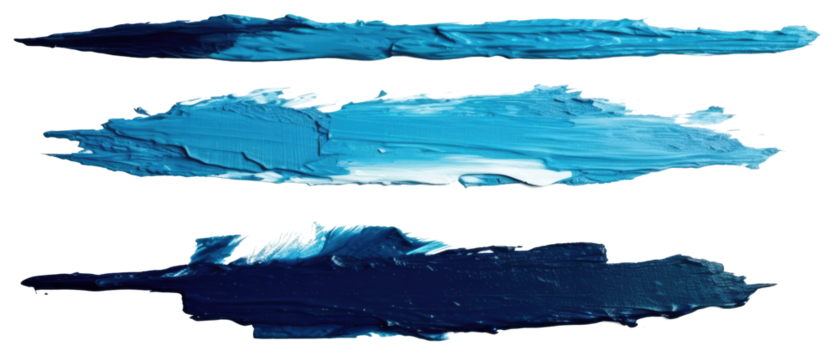 Blue Oilbrush Strokes. Transparent blue oilbrush strokes.