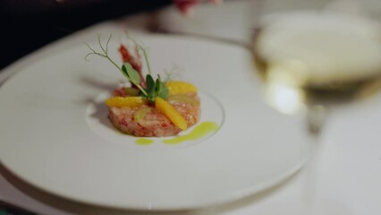 Shrimp Paste In Shape Of Circle Decorated With Shrimp.
