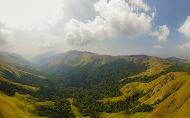 Obraz premium aerial Panaroma beautiful landscape of devaramane mountain