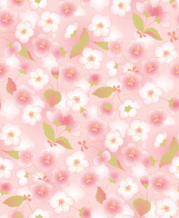 Vector illustration of a seamless pattern of cherry blossom flowers for various events like weddings, anniversaries, birthdays, and parties.   - 717699086