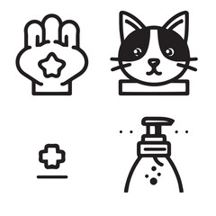 dog and cat CARE ICON