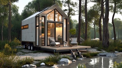 tiny house plans designs ideas, in the style of seaside vistas