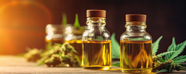 CBD oil hemp medicine products. thc Cannabis oil from Marijuana prevention against cancer.  banner