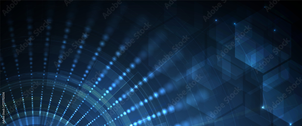 Aufkleber technology network vector background.. science and technology presentation background. big data conn