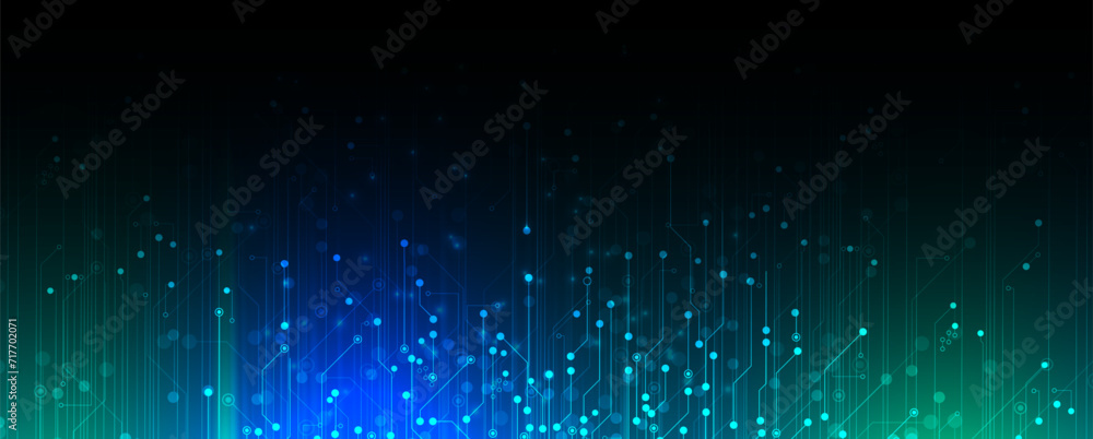 Aufkleber Technology Network Vector Background.. Science and technology presentation background. Big data connectivity software development wallpaper