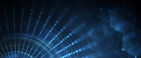 Technology Network Vector Background.. Science and technology presentation background. Big data connectivity software development wallpaper