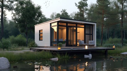 tiny house plans designs ideas, in the style of seaside vistas