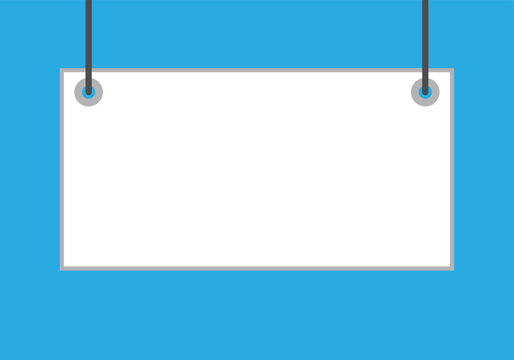 Icono de cartel vac&iacute;o y colgado.