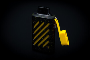 disposable popular electronic cigarette on black background