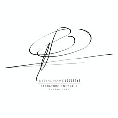 SIGNATURE INITIAL LETTER p, b , Brushstroke As Letter Logo Design. luxury initial logo design, Initial Letter As Logo, Hand Drawn Signature Logo, 