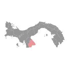 Los Santos Province map, administrative division of Panama. Vector illustration.