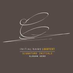 Original name(s): SIGNATURE INITIAL LETTER C. Brushstroke As Letter Logo Design. luxury initial logo design, Initial Letter As Logo, Hand Drawn Signature Logo.