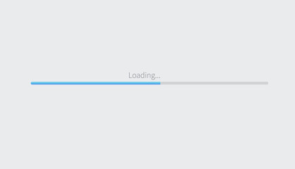 loading bar progress indicator with percents. load sign. Flat design. Vector Illustration