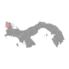 Naso Tjer Di Comarca region map, administrative division of Panama. Vector illustration.
