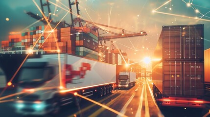 Generative AI : Smart Logistics Digital Marketing Technology Concept