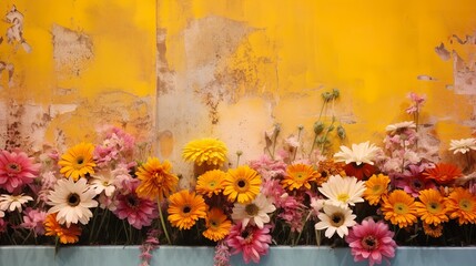 flowers on the wall