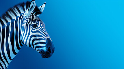 Abstract 3D background with a zebra