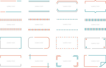 シンプルな線画の装飾フレームセット / vector eps	