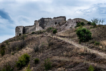 Fototapeta na wymiar Ruins of Koprijan (Kurvingrad, Kurvinokape, Korvingrad), Serbian medieval fortress, located near Nis, in the southerna part of Serbia 