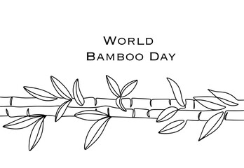 Bamboo. Holiday. One line