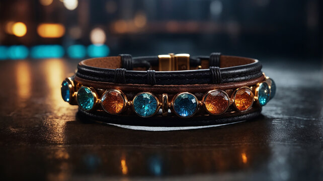 A Beautiful Leather bracelets for men.