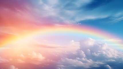 Nature theme, A rainbow stretching across the sky , rainbow, stretching, sky, nature theme