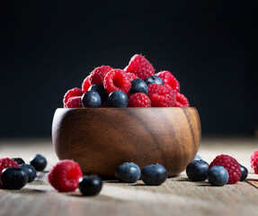 Bowl of fresh berries.