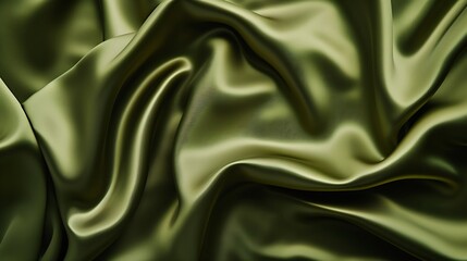 Fototapeta premium Generative AI : Green brown silk satin. Gradient. Olive color. Luxury elegant abstract background