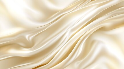 Generative AI : Abstract golden silk background luxury white cloth or liquid waveAbstract 