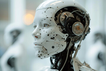 Fototapeta premium Futuristic AI robot