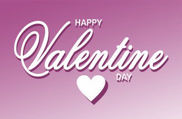Fototapeta na wymiar Valentine's day design with 3d purplish background banner