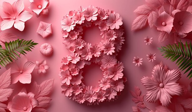 Flower Power: Celebrate the Monthly Cycle with a Pink 8 Generative AI