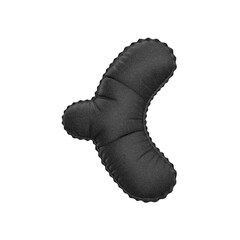 3D black leather balloon Curly Braces {} symbol