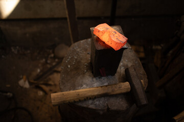 steel with axe fronging process