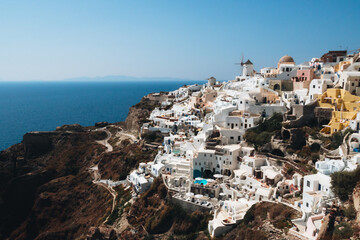 The beautiful village of Oia in Santorini Island. Cyclades of Greece. - 717742697