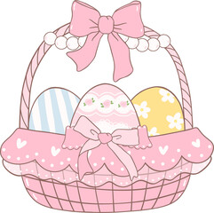 Coquette Easter egg basket