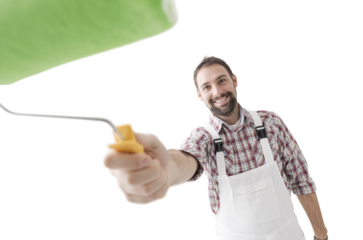 Professional painter at work