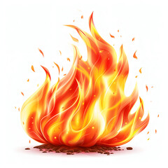 fire vector on white background