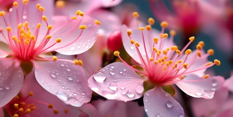 Foto auf Acrylglas Sakura blossoms, cherry blossoms close-up, selective focus, spring © Valerii